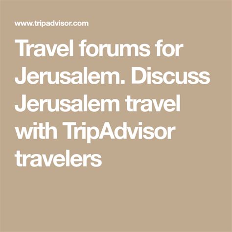 tripadvisor jerusalem|tripadvisor jerusalem forum.